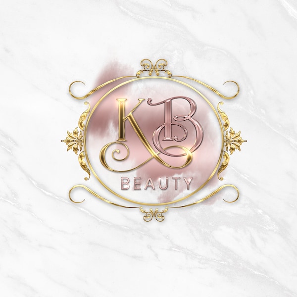 Rose Gold Logo Design, Makeup Artist Logo, Beauty Logo, Boutique Logo, Event Planner Logo, Podcast Show Logo, Aesthetics Logo, Branding