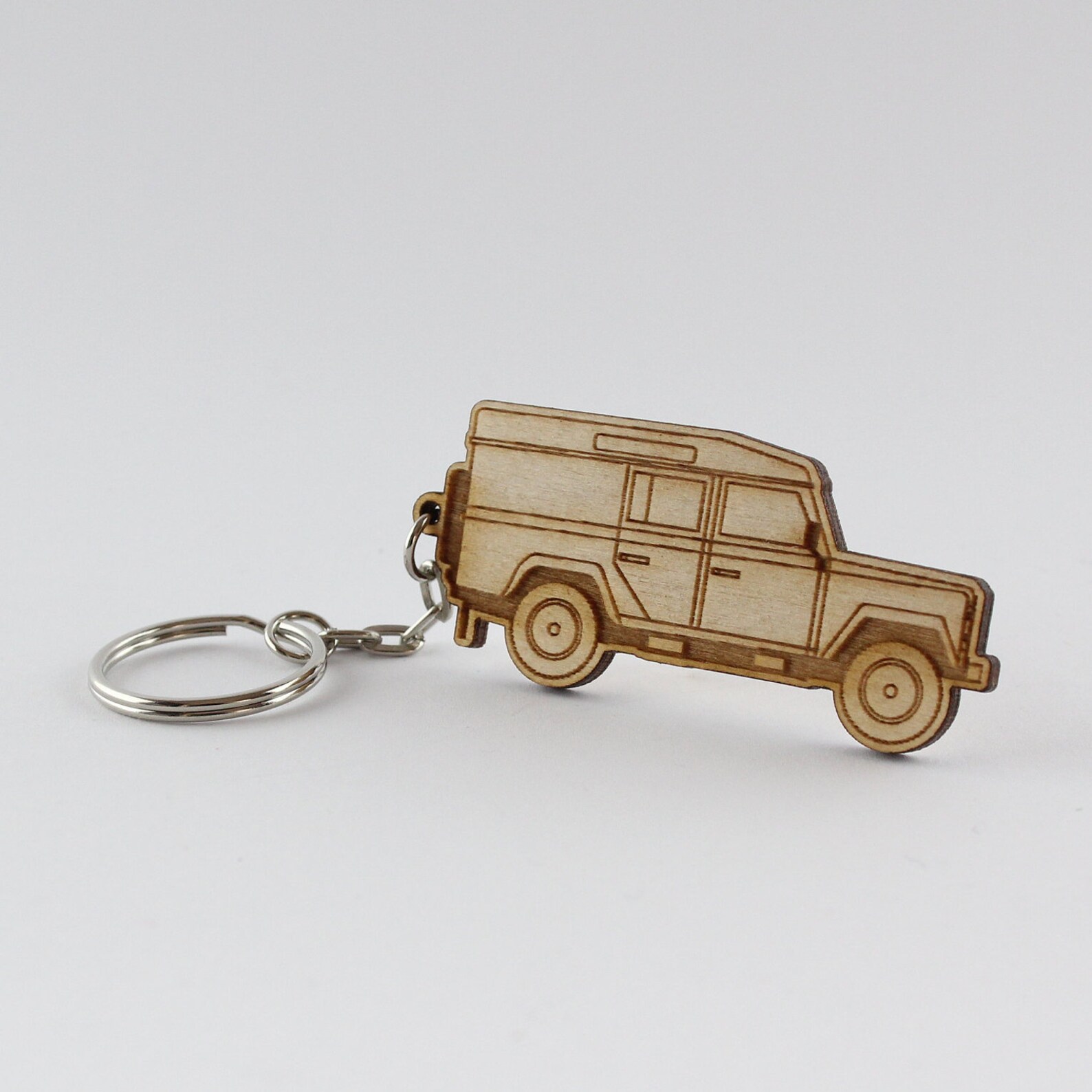 Key Ring - Land Rover Defender 90 110 130 Wooden Key Chain - MULTI ...