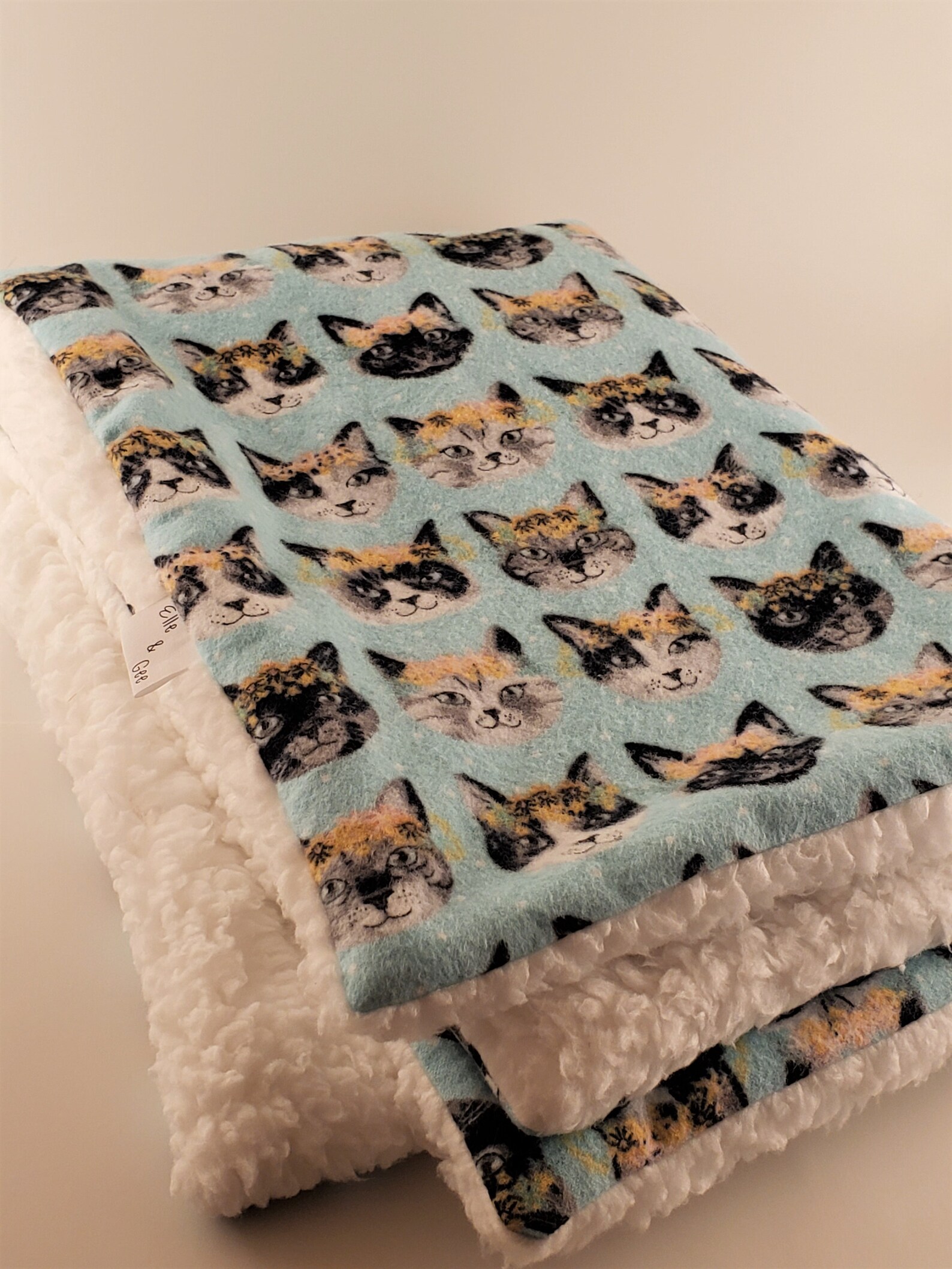 Pet Blanket Cat Blanket Pink Kitties Flower Crown Pink Etsy