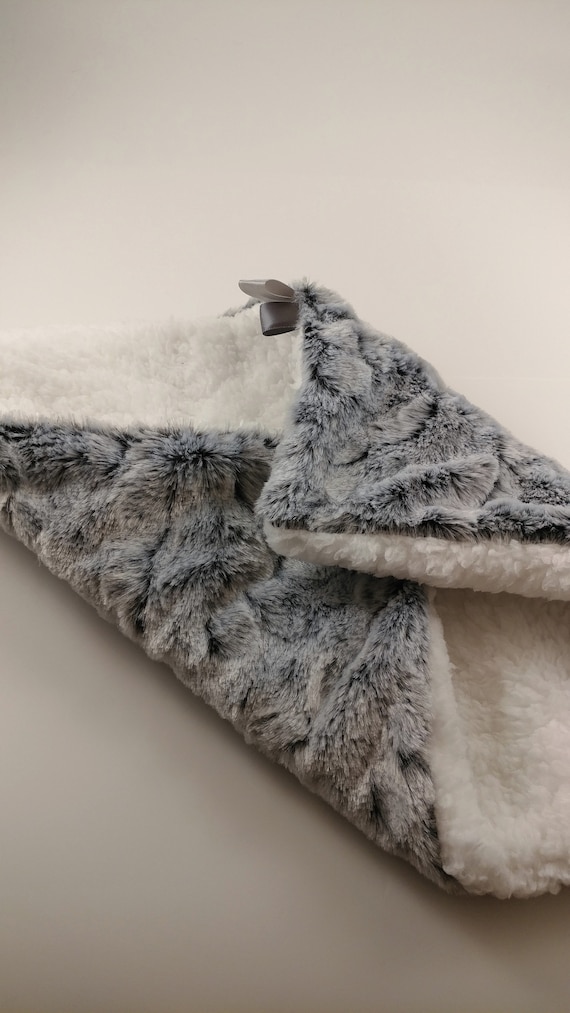 Lovey, Baby Boy, Baby Girl, Security Blanket, Grey, Sherpa, Faux Fur, Fluffy, Cozy, Baby Toy, Mini Blanket, Animal, Sensory, Soft,Infant