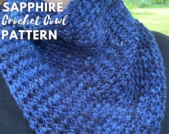 Sapphire Crochet Cowl | A Crochet Pattern