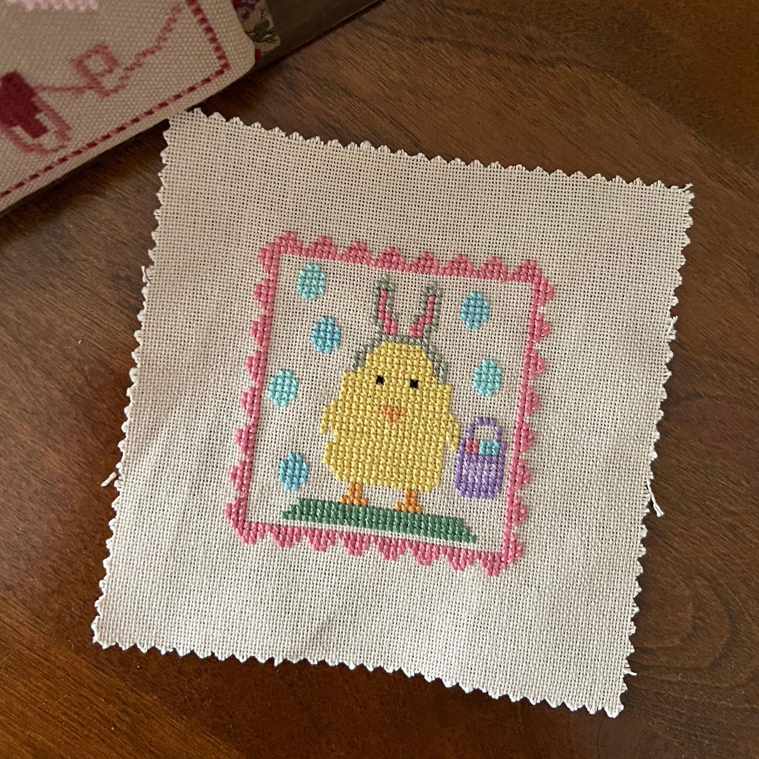 Chick on Easter Egg Hunt Cross Stitch Pattern PDF Download | Spring and ...