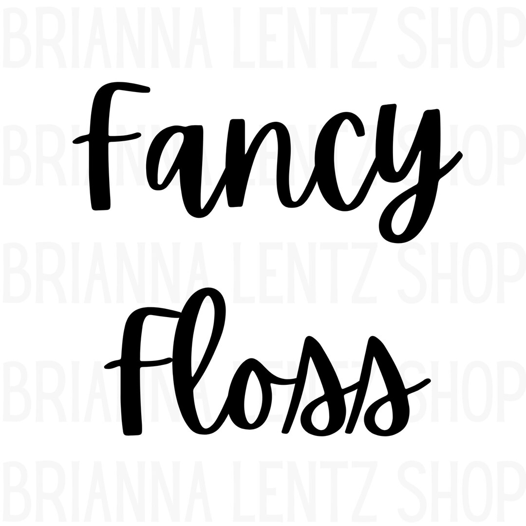 Fancy Floss A Cross Stitch SVG PNG PDF Download File Cross - Etsy