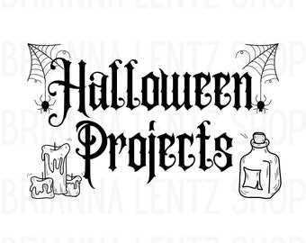 Halloween Projects, Cross Stitch and Sewing SVG, PNG, PDF Download File, Halloween Project Clip Art Clip Art, Halloween Sticker