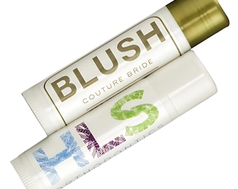 Custom Lip Balm 100 Pack | Personalized Promotional Lip Balm Bulk with Custom Labels | Business Wedding Baby Shower Party Favors