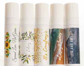 Custom Wedding Hand Sanitizer Favors, Personalized Label, Full Color Print
