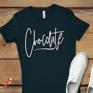 Schokoladen-Frauen-Shirt Geschenk für ihre Freundin Geschenk Feinschmecker-Frauen-T-Shirt Grafisches T-Shirt Teen Geschenk Geburtstagsgeschenk Schokoladen-Shirt Schokoladen-T-Stück