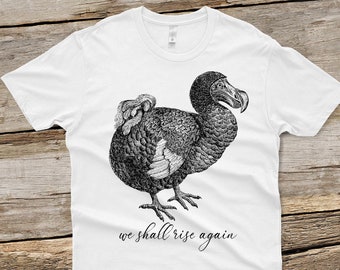 Dodo We Shall Rise Again Mens Tshirt, Dodo Mens Funny Shirt, Extinct Animal Shirt