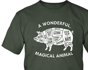 Simpsons Bacon shirt Funny Tshirt Men's gift Wonderful magical animal Simpsons quote Fathers gift Brother gift Bacon Tee shirt Screen Print