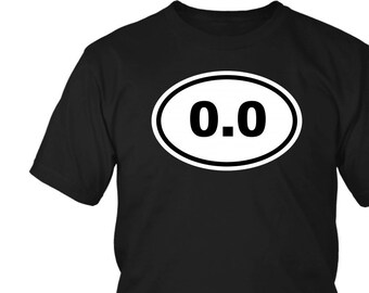 Mens Graphic Tee Funny Shirt 0.0 Running Shirt Lazy Shirt Dad Shirt Gift for Him Marathon Spectator Shirt Couch Potato I Hate Running