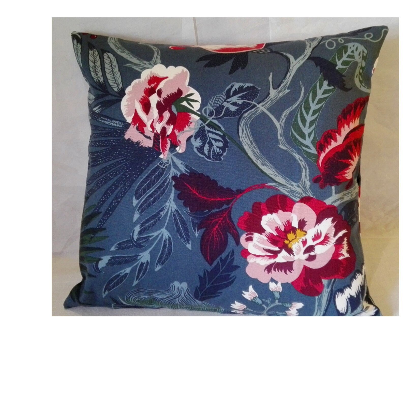Floral Cushion Covers Made With Ikea Colourful Cotton Fabric Etsy