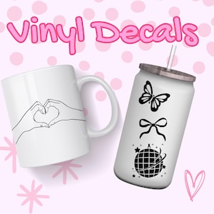 Decals | Girly Vinyl Decal |  Pop Singer Inspired Decal Vinyl Sticker | Stanley Tumbler Decals | Taylor Inspired Decal
