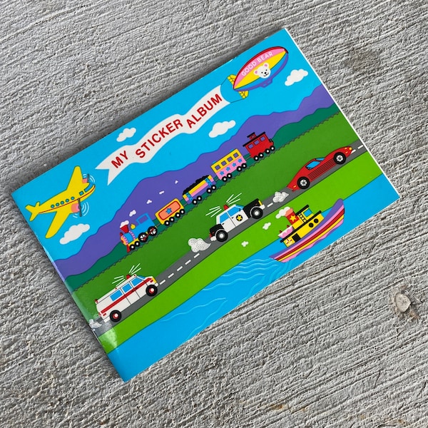 Vintage 1980s 1989 difícil de encontrar Sandylion pegatina diseños mi álbum pegatina buen oso transporte tema libro de pegatinas