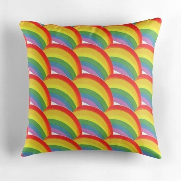 Rainbow Cushion Etsy UK