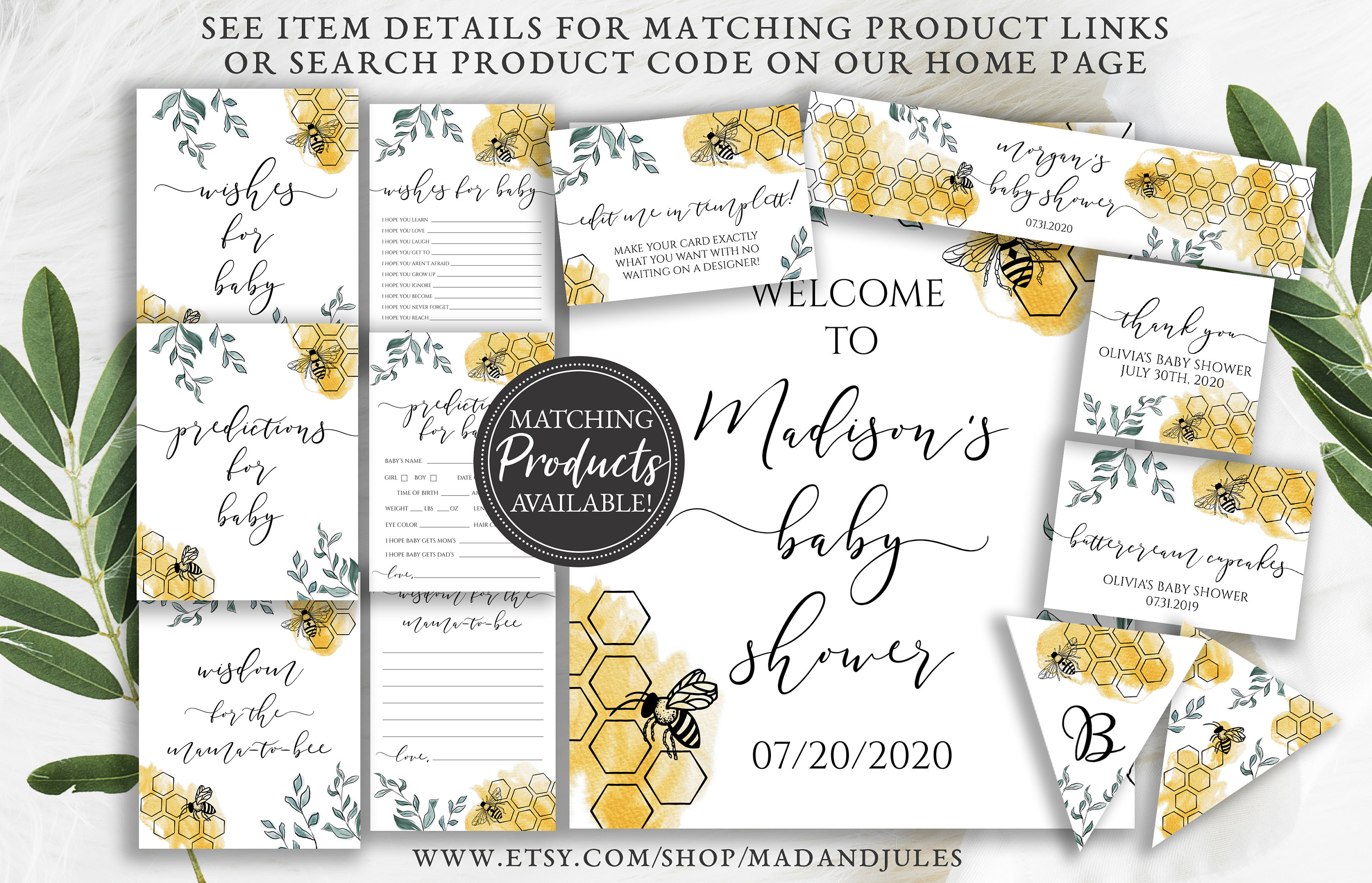 As Sweet as Can Bee Baby Shower Invitation Bumble Bee Shower photo