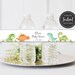 Dinosaur Baby Shower Edit Yourself Water Bottle Label Orange Blue Green ...