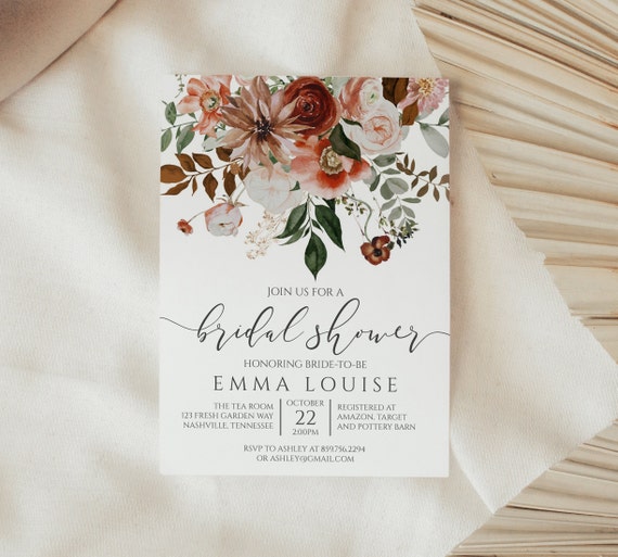 Wildflower Bridal Shower Invitation