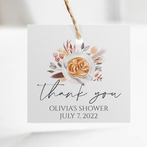 Boho Favor Tag Template: Editable Shower Gift Tags (Digital Download)