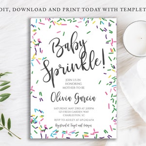 Baby Sprinkle Invitation: Gender Neutral Sprinkles (Digital Download)