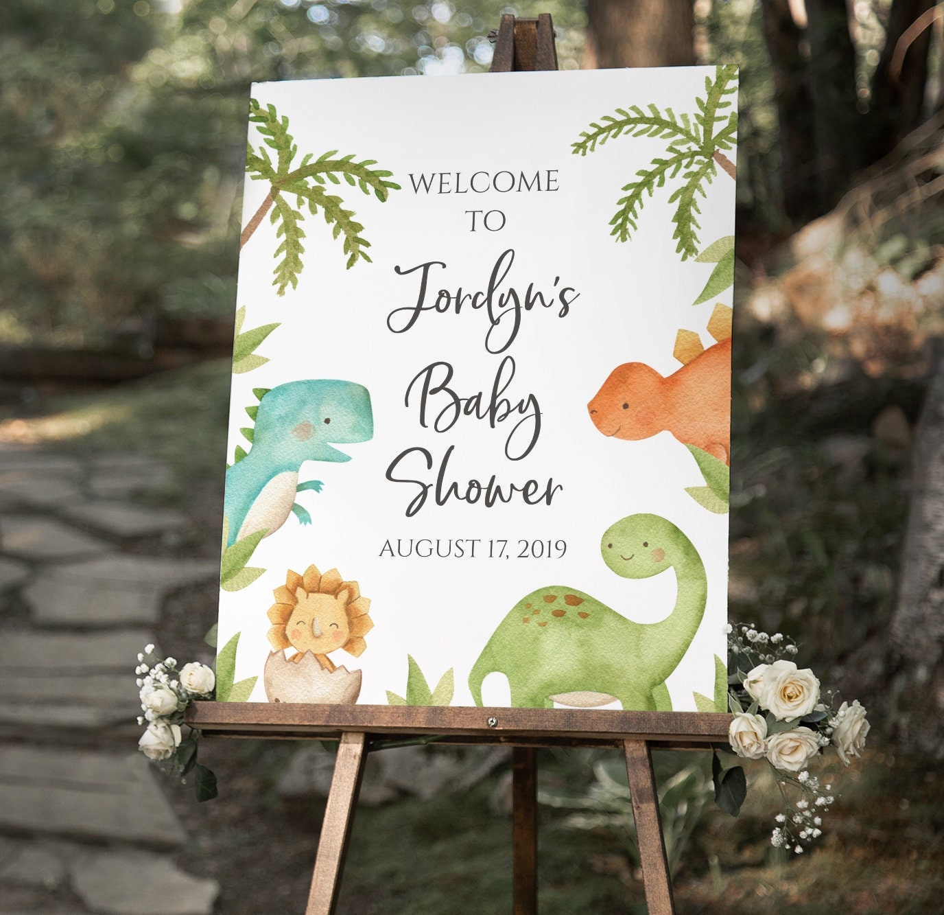 Dinosaur sale baby shower