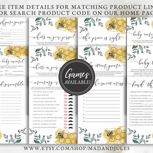 As Sweet as Can Bee Baby Shower Invitation, Bumble Bee Shower, Honey Comb, Printable Digital Download Editable Template DIY, BA-189 image 8