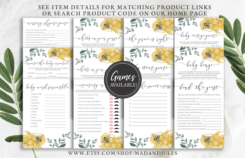 As Sweet as Can Bee Baby Shower Invitation, Bumble Bee Shower, Honey Comb, Printable Digital Download Editable Template DIY, BA-189 image 8