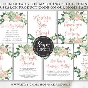 Succulent Baby Shower Sign Bundle: Pink, Green, and Blush (Digital Download)