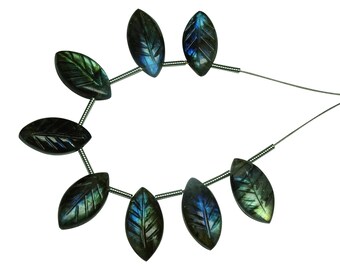 Labradorite Marquise BeadsNatural Labradorite Smooth Marquise BriolettesLabradorite Gemstone BriolettesLabradorite Beads6 PcsSILBCB