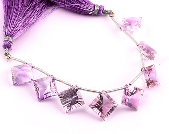 6 ピース AAA グレード ブラジル ピンク アメジスト スクエア