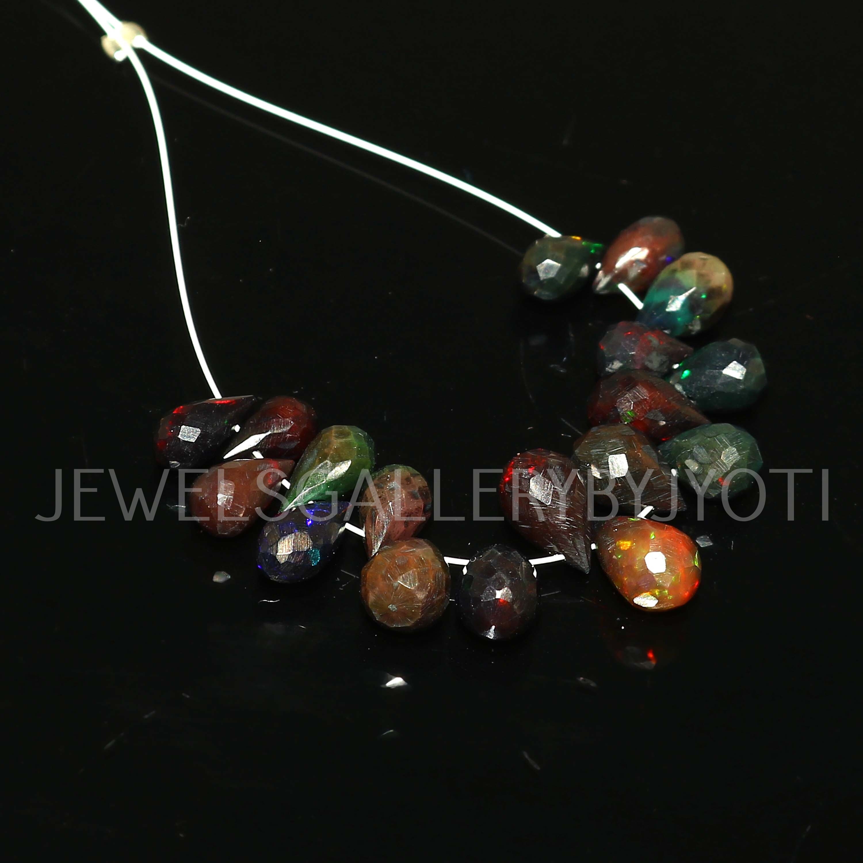 K18 ブリオレットBlack Opal トップ ✨💙💚🩵 Beautiful Bright Top Quality Black Opal Ring