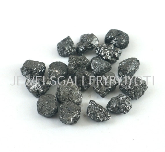 2/4/6/8 Pieces Natural Black Diamond Rough, Raw Diamond, Black