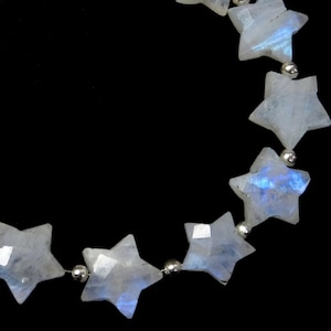 10 PIECES Nice Quality Rainbow Moonstone Faceted Star Briolettes, Rainbow Moonstone Faceted Stars Fancy Briolettes (EVE77)