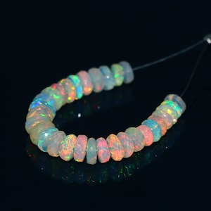  Vuslo 6/8/10mm Natural Opal Stone Beads Faceted Loose