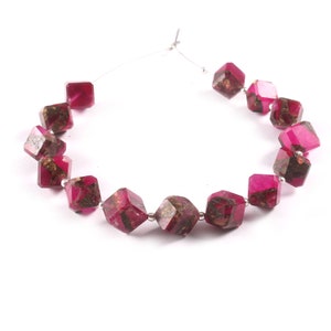 10 Pieces Copper Turquoise faceted 3-Dimensional Cubes, Copper Turquoise Fancy Border Cut Cubes (8MM Approx) (TPT279)