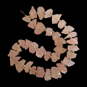 Rose Quartz Rough Nuggets, Raw Rose Quartz Gemstone Beads, Rose Quartz Rough Gemstones
