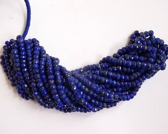 Rondelles sfaccettato di Lapis, Lapis Rondelle perline, Lapis Rondelles