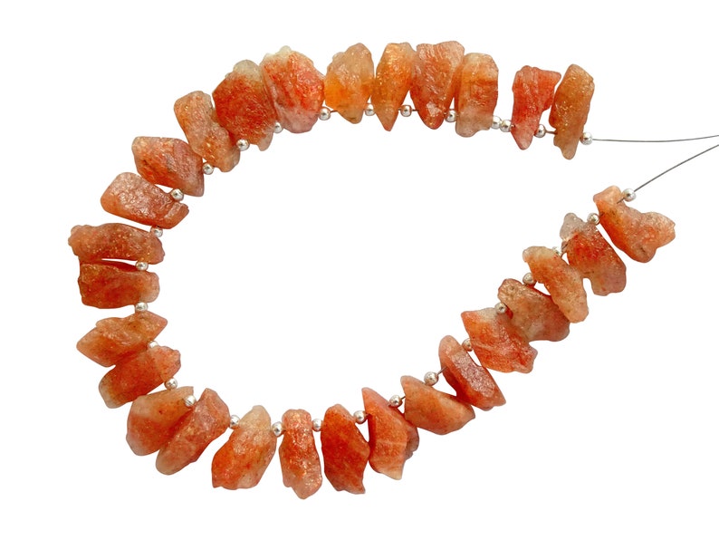 Sunstone Drilled Rough Gemstone 28 pieces Natural Sunstone Rough Nuggets Raw Sunstone Rough