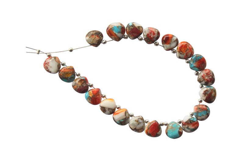 BVC 34 Oyster Copper Turquoise Smooth Hearts Oyster Copper Turquoise Smooth Beads Oyster Copper Turquoise Briolettes