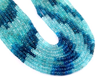 14 Inches Long Strand Beautiful Quality Natural Multi Color Apatite Faceted Rondelle Beads, Multi Color Apatite Faceted Rondelles (3.5 mm )
