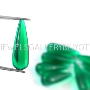 4 Pieces(2 Pairs) Of Emerald Hydro Quartz Smooth Long Drops, Emerald Hydro Quartz Tear Drops,wholesale beads,beading supply (7*22mm approx)