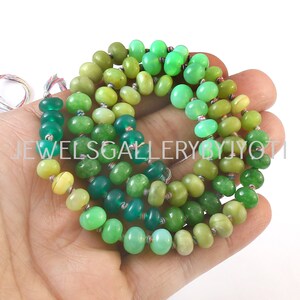 16&quot; Beautiful Multi Gemstones Smooth  Rondelles, Candy Opal Smooth Rainbow Knotted Beads, Multi Gemstone Smooth Rondelles (8mm app.)