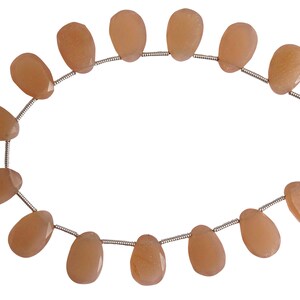 10/14 Pieces Peach moonstone Faceted Irregular Shape Flat Slices, Peach moonstone Fancy Shape Briolettes (7*11-8*12 mm approx) (PTS51)