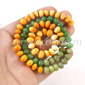 16&quot; Beautiful Multi Gemstones Smooth  Rondelles, Candy Opal Smooth Rainbow Knotted Beads, Multi Gemstone Smooth Rondelles (8mm app.)