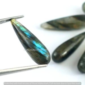 2 Pieces (1 Pair) Of Bright Flashy Labradorite Smooth Long Drops, Labradorite Tear Drops , wholesale beads,beading supplies(7*22mm approx)