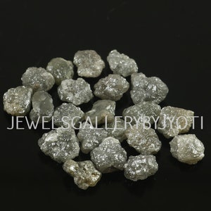 2/4/6/8 Stück natürlich grauer Diamant Rohdiamant, Rohdiamant, grau-weißer Rohdiamant, roher grauer Diamant (ca.6-7mm)