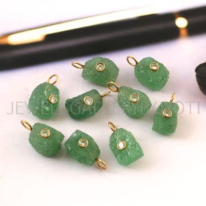 Strawberry Quartz Rough Bead Sterling Silver Pendant, Inlay Gemstone Pendant, Strawberry Quartz Raw Pendants, Stacking Pendants,Gift For Her