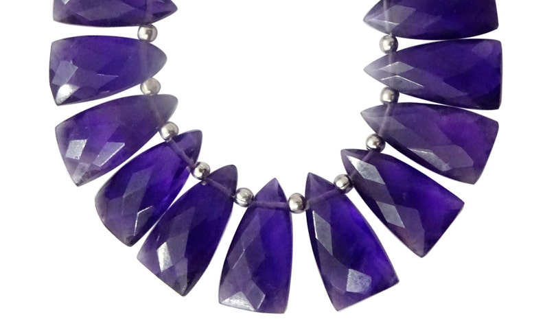 8*16MM 12 Pieces Natural African Amethyst Faceted Spearhead Briolettes Amethyst Fancy Briolettes Amethyst faceted Briolettes SUV206