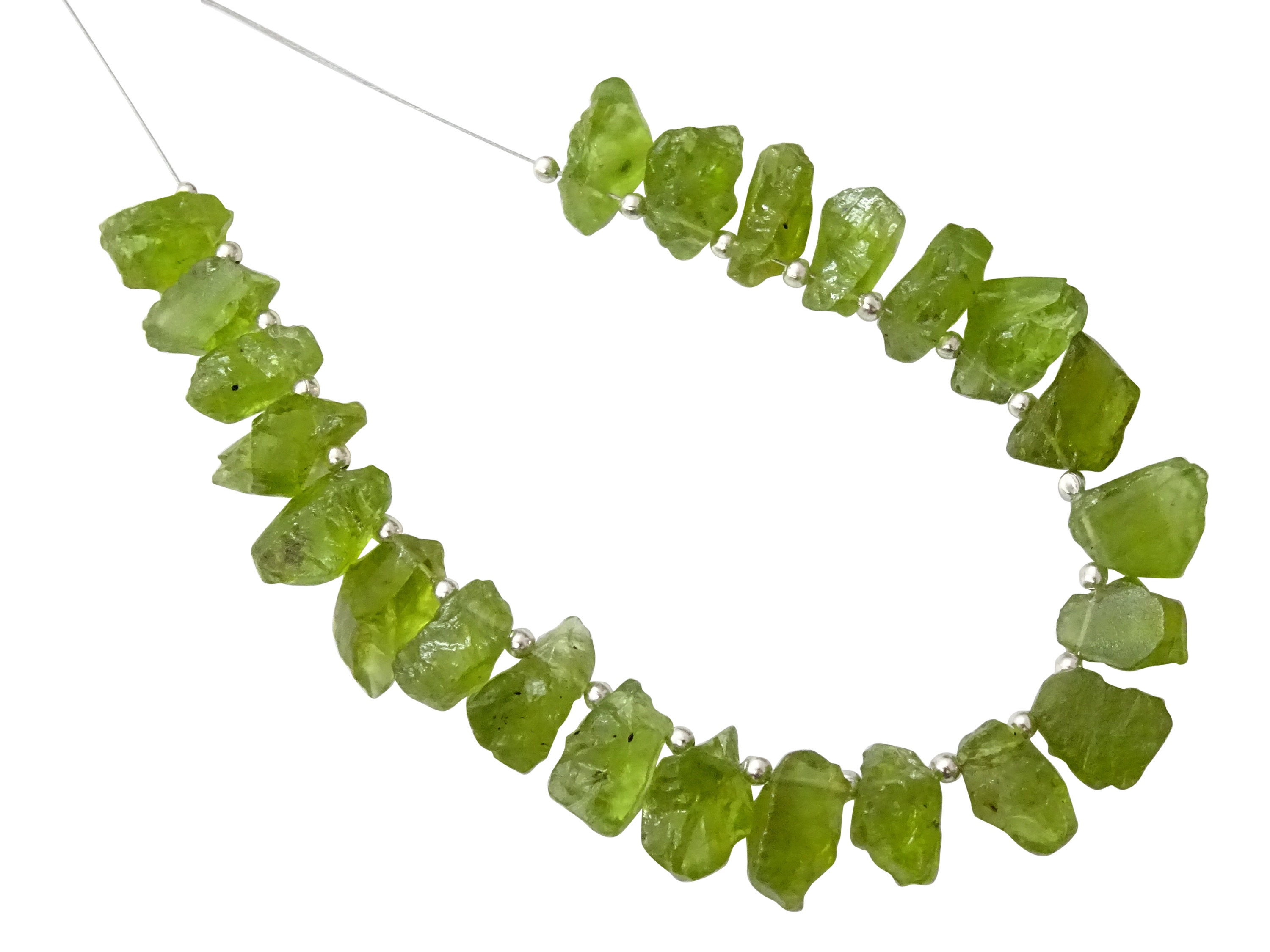 23 Pieces Natural Peridot Rough Nuggets, Raw Peridot Rough