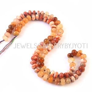 16&quot; Beautiful Multi Gemstones knotted Rondelles, Candy Opal Smooth Rainbow Beads,Multi Gemstone Rondelles,Colorful Beaded Gem Necklace(8mm)