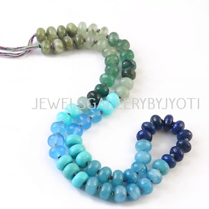 16&quot; Beautiful Multi Gemstones knotted Rondelles, Candy Opal Smooth Rainbow Beads,Multi Gemstone Rondelles,Colorful Beaded Gem Necklace(8mm)